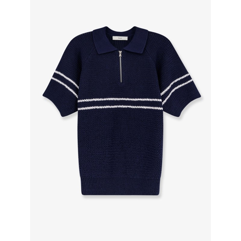 Half-Zip cotton blend sweater