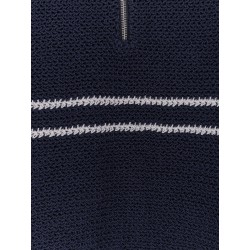 Half-Zip cotton blend sweater