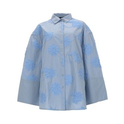 CAMICIA OVERSIZE CON DETTOGLIO FLOREALE