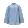 CAMICIA OVERSIZE CON DETTOGLIO FLOREALE