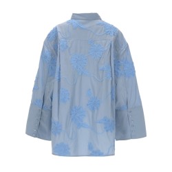CAMICIA OVERSIZE CON DETTOGLIO FLOREALE