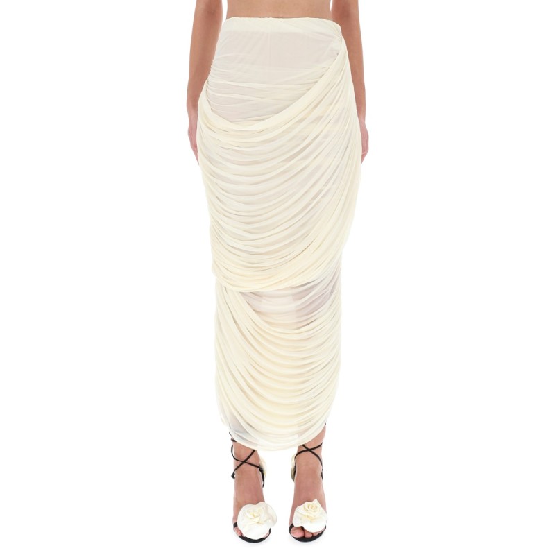 DRAPED MIDI SKIRT