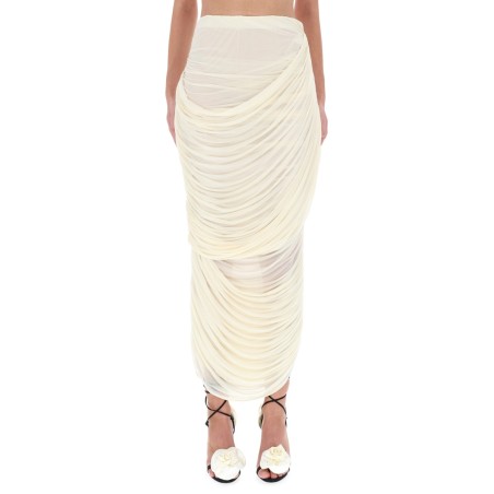 DRAPED MIDI SKIRT