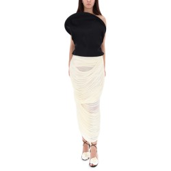 DRAPED MIDI SKIRT