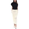DRAPED MIDI SKIRT