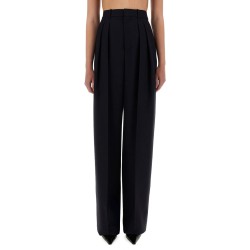 WIDE-LEG PANTS IN GRAIN DE POUDRE