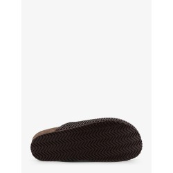 Leather sandals with Precious Net detail