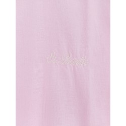 Cotton shirt with front embroidered logo