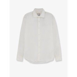 Cotton shirt with front embroidered logo