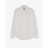 Cotton shirt with front embroidered logo
