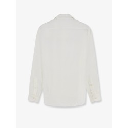 Cotton shirt with front embroidered logo
