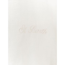 Cotton shirt with front embroidered logo