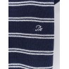 Unisex striped cotton blend polo shirt