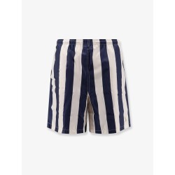 Nylon swim shorts with striped pattern