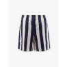 Nylon swim shorts with striped pattern