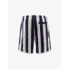 Nylon swim shorts with striped pattern