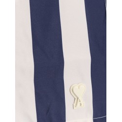 Nylon swim shorts with striped pattern