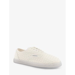 Serena leather sneakers with woven effect