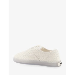 Serena leather sneakers with woven effect