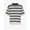 Unisex striped cotton polo shirt