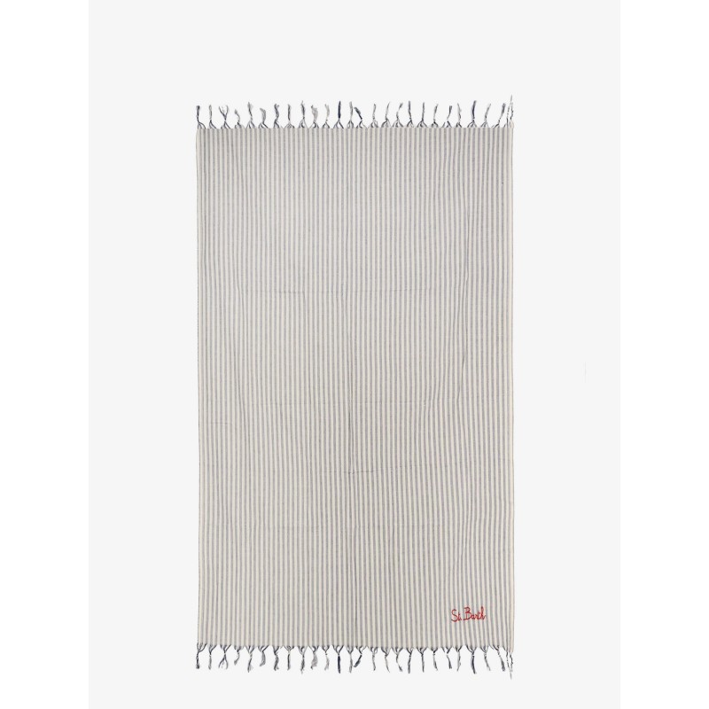 Striped cotton beach towel