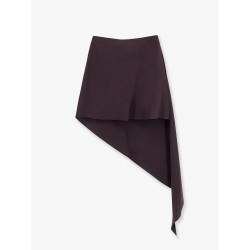 Asymmetric paper and viscose skirt