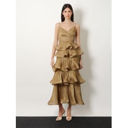 Flounced long dress