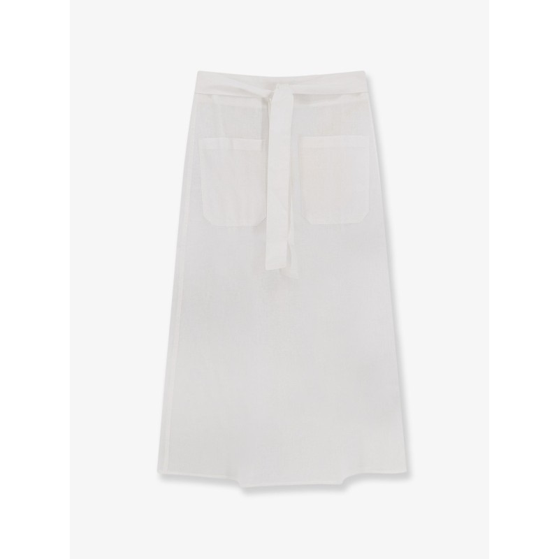 Tie-Waist cotton and linen skirt