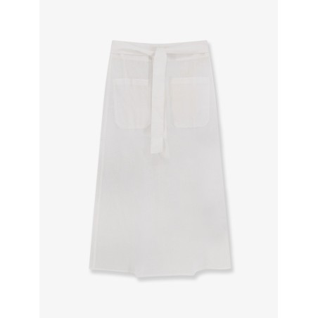 Tie-Waist cotton and linen skirt