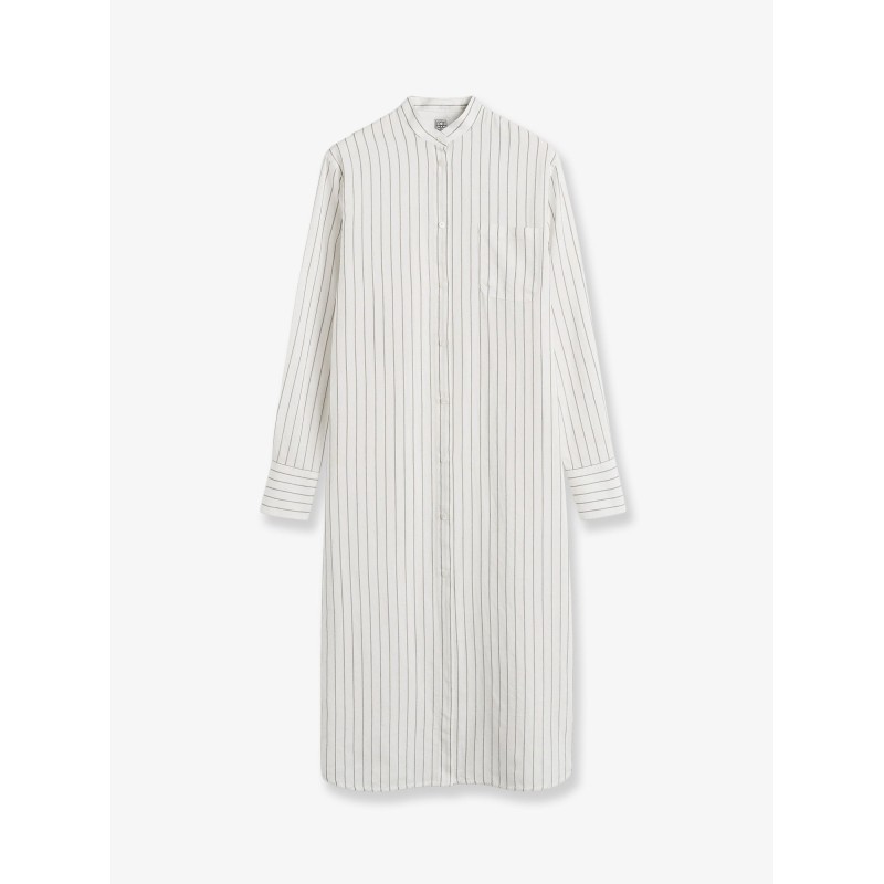 Striped Summer viscose, silk and cotton dress