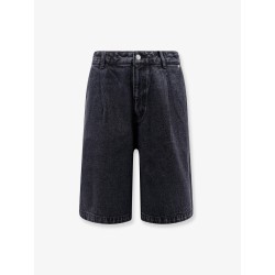 Back denim bermuda shorts