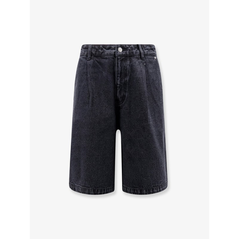 Back denim bermuda shorts