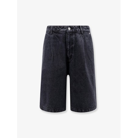 Back denim bermuda shorts