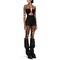 SEMI-TRANSPARENT HIGH-WAISTED SHORTS