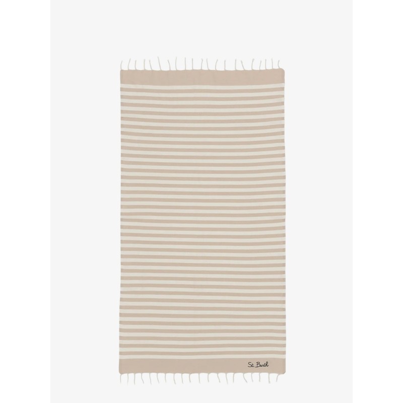 Striped cotton beach towel