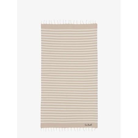 Striped cotton beach towel