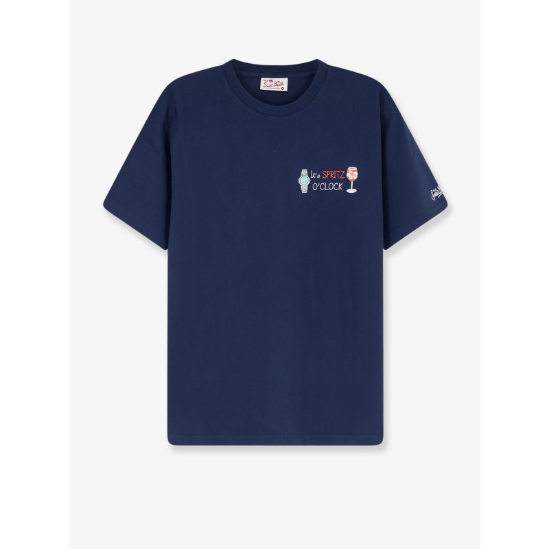 Portofino cotton T-shirt with embroidered logo on the front