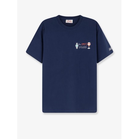 Portofino cotton T-shirt with embroidered logo on the front