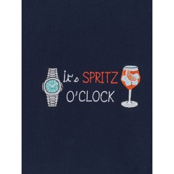 Portofino cotton T-shirt with embroidered logo on the front