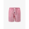 Patmos nylon swim trunks with vichy pattern