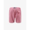 Patmos nylon swim trunks with vichy pattern