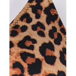 Leah nylon bikini top with animal print