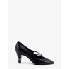 Criss-Cross Medallion leather pumps