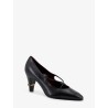 Criss-Cross Medallion leather pumps