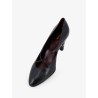 Criss-Cross Medallion leather pumps