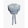 Belted denim top
