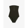 One-piece swimsuit with ribbed pattern