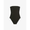 One-piece swimsuit with ribbed pattern