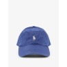 Linen hat with embroidered logo on the front