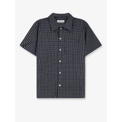 Cotton blend shirt with check pattern